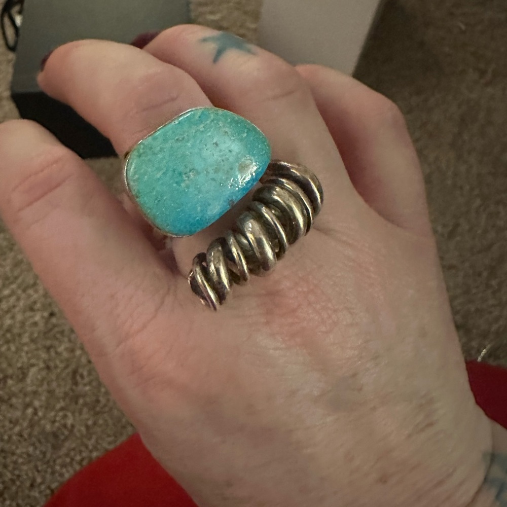 Lilly Barrack Adjustable Turquoise Ring - image 3